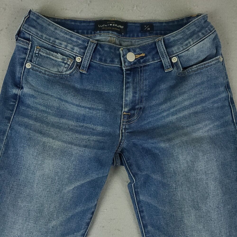 Lucky Brand Lolita Skinny Jeans Womens 2 26 Blue Denim Mid Rise Stretch - Picture 5 of 16
